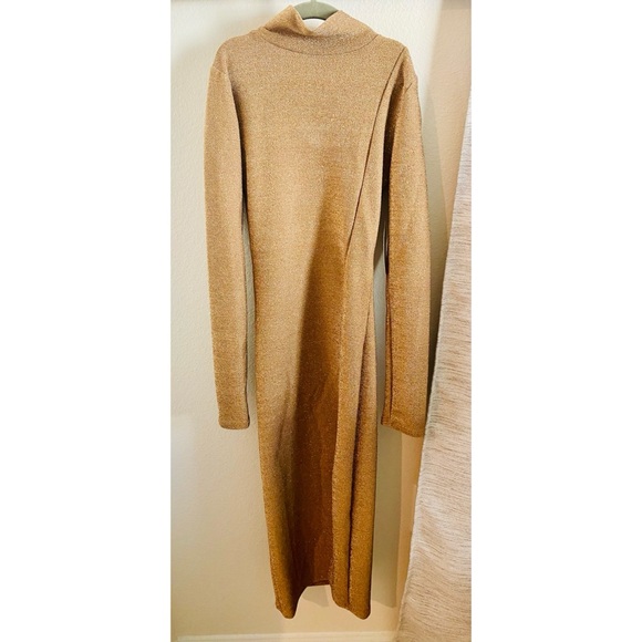 Altar’d State Gold Glitter Dress NEW - Picture 1 of 6